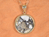 Osiris Moon Crater Pendant I Genuine Lunar Meteorite Necklace - 14Kt Gold Jewelry
