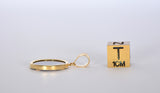 Osiris Moon Crater Pendant I Genuine Lunar Meteorite Necklace - 14Kt Gold Jewelry