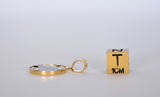 Osiris Moon Crater Pendant I Genuine Lunar Meteorite Necklace - 14Kt Gold Jewelry
