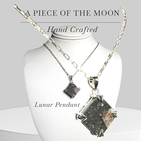 Luna Plata I Lunar Meteorite Jewelry I Pendant