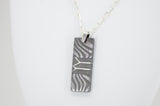 Meteorite Damascus Pendant I Sterling Silver Necklace - Meteorite Jewelry