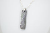 Meteorite Damascus Pendant I Sterling Silver Necklace - Meteorite Jewelry