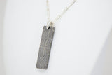 Meteorite Damascus Pendant I Sterling Silver Necklace - Meteorite Jewelry