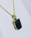 Mizuki Moon Pendant I Genuine Lunar Meteorite Necklace - 14Kt Gold Jewelry