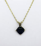 Midnight Star Moon Pendant I Genuine Lunar Meteorite Necklace - 14Kt Gold Jewelry