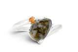 Luna Cressida Ring I Lunar Meteorite Jewelry I Size 7