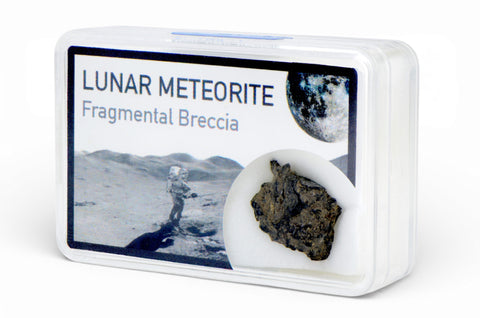 0.87g Lunar Fragmental Breccia Meteorite end slice I NWA 16530