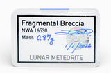 0.87g Lunar Fragmental Breccia Meteorite end slice I NWA 16530