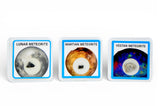 Lunar Martian and Vestan - 3 Meteorite Set