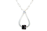Pristina Luna Necklace I Lunar Meteorite Jewelry I Silver Pendant