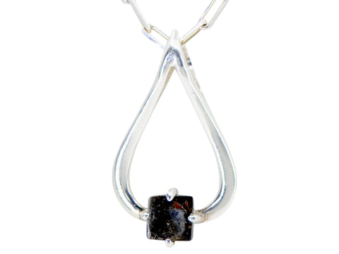 Pristina Luna Necklace I Lunar Meteorite Jewelry I Silver Pendant