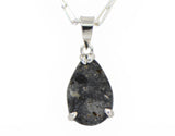 Moon Drop Necklace I Lunar Meteorite Jewelry I Silver Pendant