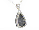 Moon Drop Necklace I Lunar Meteorite Jewelry I Silver Pendant