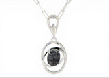 Moon Orbit Necklace I Lunar Meteorite Jewelry I Silver Pendant