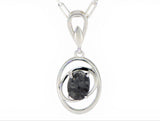 Moon Orbit Necklace I Lunar Meteorite Jewelry I Silver Pendant