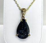 Luna Bella Moon Pendant - Genuine Lunar Meteorite Jewelry - 14Kt Gold