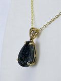 Luna Bella Moon Pendant - Genuine Lunar Meteorite Jewelry - 14Kt Gold