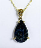 Luna Bella Moon Pendant - Genuine Lunar Meteorite Jewelry - 14Kt Gold