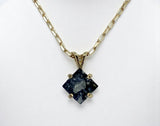 Moon Pendant - Genuine Lunar Meteorite Jewelry - 14Kt Gold