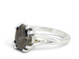 Lunette Moon Ring - Lunar Meteorite Jewelry - Size 6.8