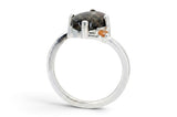Luna Cressida Ring - Lunar Meteorite Jewelry - Size 6