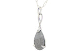 MUONIONALUSTA Drop meteorite pendant I Sterling Silver Necklace - Meteorite Jewelry