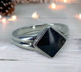 Moon Ring- Genuine Lunar Meteorite Jewelry - Size 7