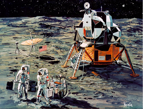 Retro Apollo 14 Lunar Mission Concept Poster