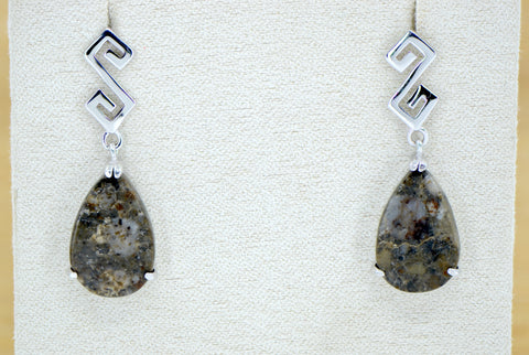 Moon Drop Earrings I Lunar Meteorite Jewelry