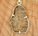 TISSERLITINE Raw Collection - Lunar Meteorite Necklace and Pendant I .925 Silver Jewelry
