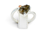 Luna Cressida Ring I Lunar Meteorite Jewelry I Size 7