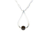 Pristina Luna Necklace I Lunar Meteorite Jewelry I Silver Pendant