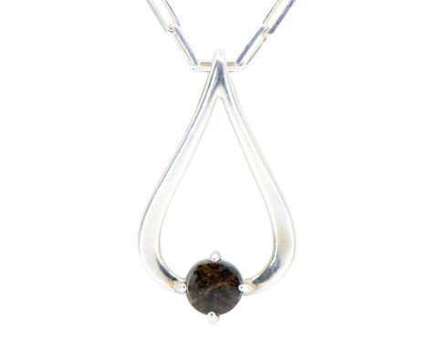 Pristina Luna Necklace I Lunar Meteorite Jewelry I Silver Pendant