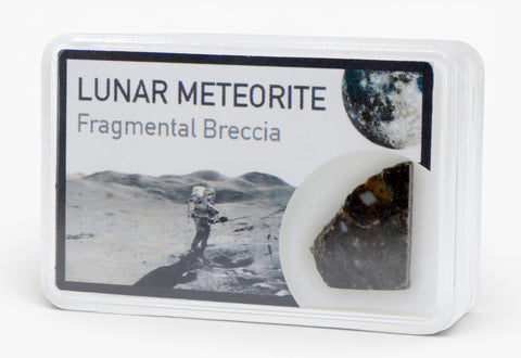 0.93g Lunar Fragmental Breccia Meteorite slice I NWA 16530