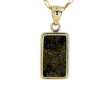 Martian Meteorite Pendant - Genuine Mars Meteorite Jewelry - 14Kt Gold