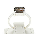 Mizuki Silver Moon Ring - Lunar Meteorite Jewelry - Size 6