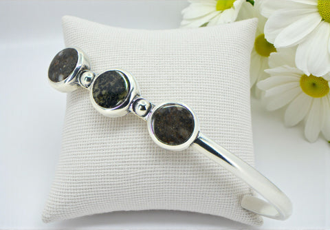 Lunar and Martian Meteorite Bracelet - Plures Mundos Collection - Hand Crafted Meteorite Jewelry
