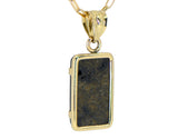 Martian Meteorite Pendant - Genuine Mars Meteorite Jewelry - 14Kt Gold