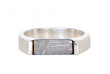 Beautiful Etched Gibeon Meteorite ring I Size 5 3/4  - Meteorite Jewelry