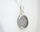 Crescent Moon GIBEON meteorite pendant I Sterling Silver Necklace - Meteorite Jewelry