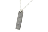Meteorite Damascus Pendant I Sterling Silver Necklace - Meteorite Jewelry