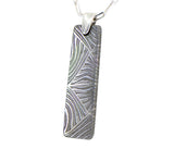 Meteorite Damascus Pendant I Sterling Silver Necklace - Meteorite Jewelry