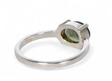 MOLDAVITE Glass Beautiful Faceted Ring - Size 5.5 - Jewelry