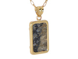 Moon Pendant - Genuine Lunar Meteorite Jewelry - 14Kt Gold