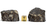 31.19g & 38.29g H5 Chondrite Meteorite half pieces with fusion crust I NWA 18056