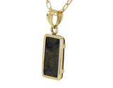 Martian Meteorite Pendant - Genuine Mars Meteorite Jewelry - 14Kt Gold