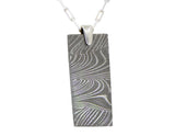 Meteorite Damascus Pendant I Sterling Silver Necklace - Meteorite Jewelry