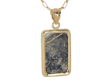 Moon Pendant - Genuine Lunar Meteorite Jewelry - 14Kt Gold
