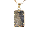 Moon Pendant - Genuine Lunar Meteorite Jewelry - 14Kt Gold