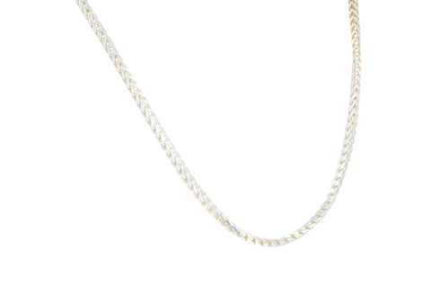 SILVER CHAIN - WHEAT GRAIN STYLE  18"